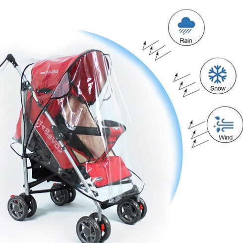 Siticoto Universal Stroller Rain Cover, Water Proof Baby Travel Stroller Weather Shield Accessory Protect from Rain Wind Snow Dust Insects Ventila...