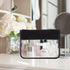 Makeup Bag Waterproof Leather Cosmetic Bag Toiletry Bag,DIY Chenille Letter Bag Nvlon Clear Travel Makeup Bag for Women Girls (Black)...