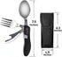 Orblue 4-in-1 Camping Utensils, 2-Pack - Portable Stainless Steel Spoon, Fork, Knife & Bottle Opener Combo Set - Travel, Backpacking Cutlery Multi...