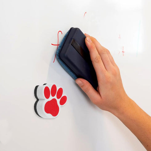 Tofficu Magnetic White Board Erasers, 10pcs Paw Print Dry Erase Eraser Chalkboard Cleaner Cartoon Whiteboard Erasers Classroom Teacher Supplies fo...