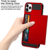 Vofolen Case for iPhone 11 Pro Max Case Wallet Credit Card Holder Slot Sliding Door Hidden Pocket Dual Layer Hybrid Bumper Armor Protective Hard S...