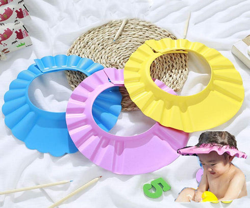Baby Safe Shampoo Shower Bathing Wash Hair Shield Hat Protection Soft Cap Adjustable Visor Keep The Water Out of Their Eyes & Face Toddler Kids Ch...