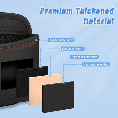Car Side Porcket Organizer, Leather Small Car Pocket Bag, Phone Coin Sunglasses Holder for Car Seat, Door, Window, Console Universal Car Organizer...