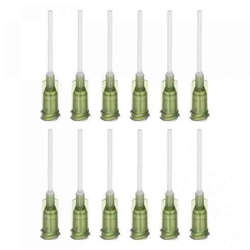 uxcell 20 Pcs 14G Plastic Dispensing Needles, 1" PP Glue Needle Tube Blunt Luer Lock Tips with PP Flexible Needle for Liquid Glue Gun, Olive...