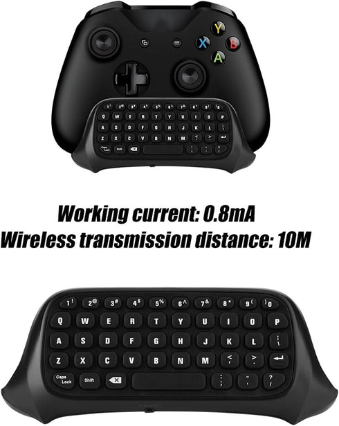 FOSA Keyboard, Chatpad Message Mini Game Keyboard 2.4G Receiver Keypad Chat Keyboard with Audio/Headset Jack for Game Controller Gamepad...