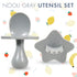 Elli&Nooli Baby-Led Weaning Utensils - Plastic Fork and Spoon Set for 1-Year-Old Toddler, Phthalate-Free, & Dishwasher Safe - Gray...