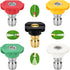Pressure Washer Nozzle Tips, 4500 PSI Power Washer Tips Set, 2.5 GPM Multiple Degrees Spray Nozzle with 1/4inch Quick Connect, Great for Car Washi...