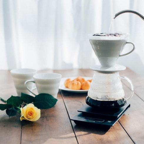 Hario V60 Ceramic Coffee Dripper Pour Over Cone Coffee Maker Size 01, White...