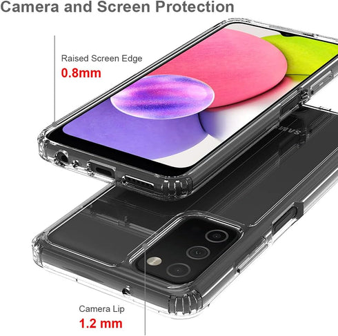 Sucnakp for Galaxy A03S Case Samsung A03S Case Premium Clear Back Panel + TPU Bumper Cover for Samsung Galaxy A03S US Version?YKL Clear?...