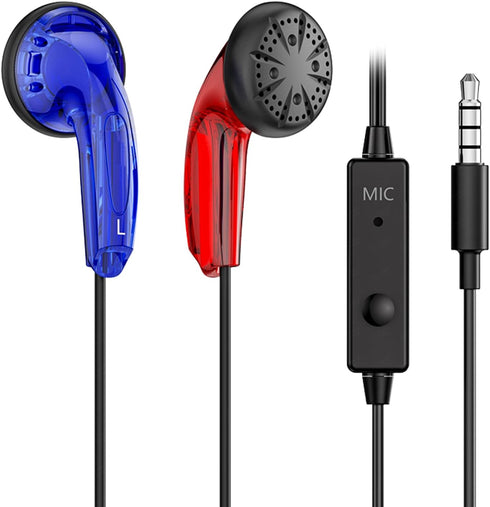 Yuandao Wired HiFi Earbuds: 15.4mm Dynamic 3.5mm Plug Flat Head Earphones with Call/Music Control Button, Bass Stereo in Ear IEMs for Gaming/Sport...