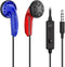 Yuandao Wired HiFi Earbuds: 15.4mm Dynamic 3.5mm Plug Flat Head Earphones with Call/Music Control Button, Bass Stereo in Ear IEMs for Gaming/Sport...