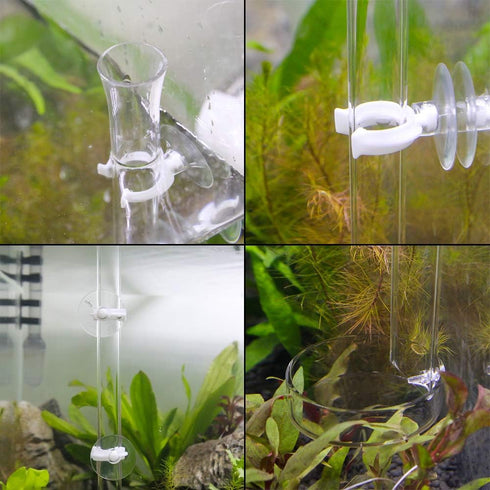 Senzeal Acrylic Shrimp Feeding Tube with Dish Aquarium Fish Tank Feeder for ShrimpTropical Fish (350mm/13.78'')...