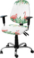 Summer Flamingo Office Chair Cover Stretchable Computer Chair Seat Cover Backrest Slipcovers, Green Botanical Tropical Plants Stretchable Rotating...