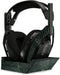MightySkins Carbon Fiber Skin Compatible with Astro A50 Wireless Headphones + Base Station (Gen 4) - Green Marble | Protective, Durable Textured C...