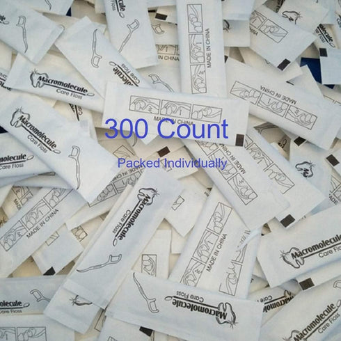 Each Individually Wrapped Teeth Cleaning Macromolecule Care Floss Travel Hotel Restaurant Dental Floss (300)...