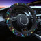 Black Rainbow Dog Paw Print Steering Wheel Cover Colorful Cute Bones Stearing Wheeler Covers Cooling Sterringwheelcovers Cool Girl Stering Coverin...