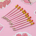 50 Pcs Pink Wedding Pencils for Bridal Shower, Wooden Half Pencils with Eraser Pre-Sharpened Mini Pre-wedding Hexagon Pre-wedding Pencil for Bride...