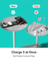 INIU 3 in 1 Charging Station for Apple Multiple Devices, 15W Magnetic Foldable Travel Charger, Wireless Charger Compatible MagSafe, iPhone 15/14/1...
