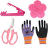 4 Pcs Flower Rose Thorn Stripper Thorn Leaf Remover Tool Garden Tool Sets Leaf Stripping Tool with Garden Glove and Garden Scissor...