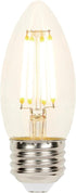 Westinghouse 4316900 60W Equivalent B11 Dimmable Clear Filament LED Light Bulb with Medium Base, Single Pack...