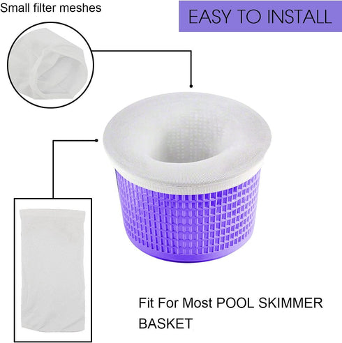 Coopache 30-Pack of Pool Skimmer Socks - Filters Baskets, Skimmers Cleans Debris and Leaves for In-Ground and above Ground Pools...