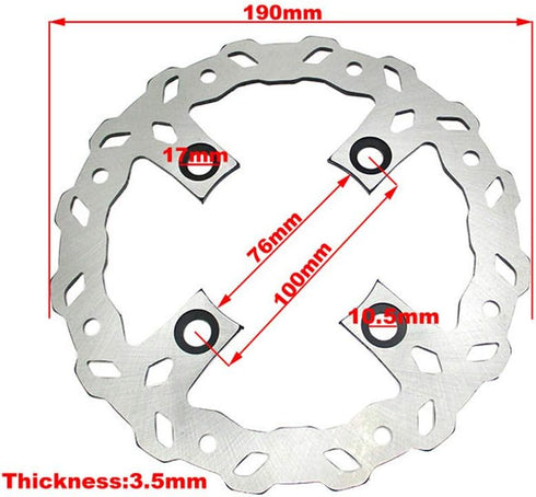 TC-Motor 190mm Brake Disc Rotor For SDG Wheel 50cc 70cc 90cc 110cc 125cc 140cc 150cc 160cc 170cc 180cc 190cc Chinese Pit Dirt Bike Stomp Demon X W...
