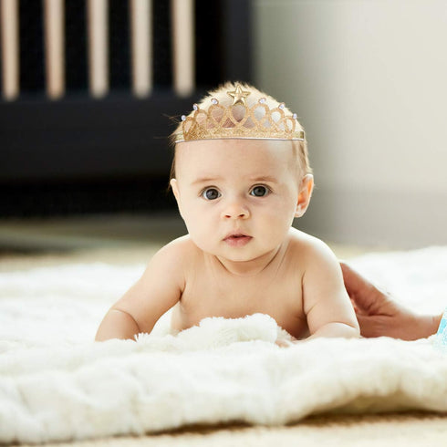 Beaupretty 2PCS Baby Girls Crystal Crown Tiara Hair Belt Headband Soft Headwrap Princess Headpiece Children Hair Accessories for Birthday Party, P...