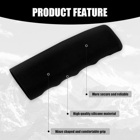 Pack of 1 Wave Shaped Handbrake Protector, Car Handbrake Cover, Silicone Decorative Cover, Universal for Most Car (Black)...