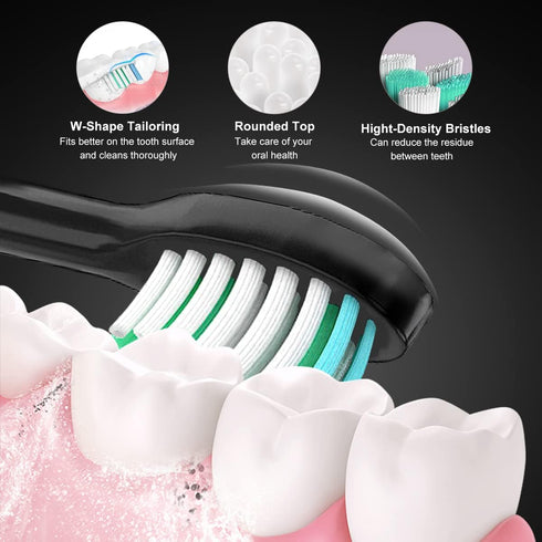 Sonic Electric Toothbrush for Adults, Rechargeable Toothbrush with 4 Replacement Brush Heads & 5 Modes, Travel Toothbrush Case, Ultra Sonic foldin...