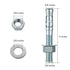 3/8x3" 10Pcs Inch Standard Fasteners for Heavy-Duty Zinc Wedge Anchors for Cement and Concrete...