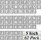 5 Inch Alphabet Letter Stencils for Painting - 62 Pack Letter and Number Stencil Templates for Painting on Wood, Reusable Cursive Numbers and Lett...