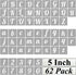 5 Inch Alphabet Letter Stencils for Painting - 62 Pack Letter and Number Stencil Templates for Painting on Wood, Reusable Cursive Numbers and Lett...