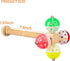 Bird Toy with Rotating Balls, Natural Wood Perch for Bird Cages, Colorful Fun Toy for Budgerigar, Parakeet, Conure, Cockatiel, Mynah, Love Birds, ...