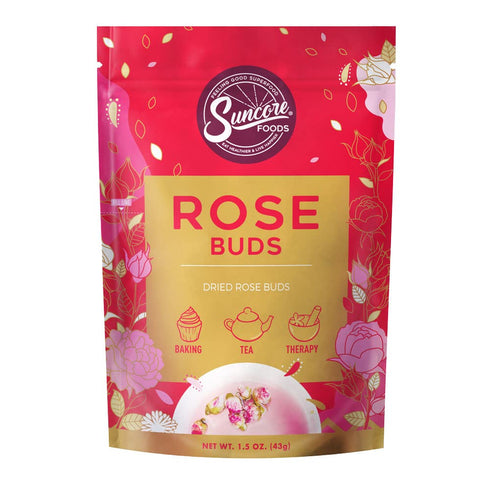 Suncore Foods Dried Rose Buds Bloom, Caffeine-Free Tea, Gluten-Free, Non-GMO, 1.5oz (1 Pack)...