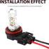 H8 H11 880 881 Male Socket Adapter Connector Wiring Harness&Female Adapter Wiring Harness Sockets Wire Compatible with Headlights or Fog Lights 2S...