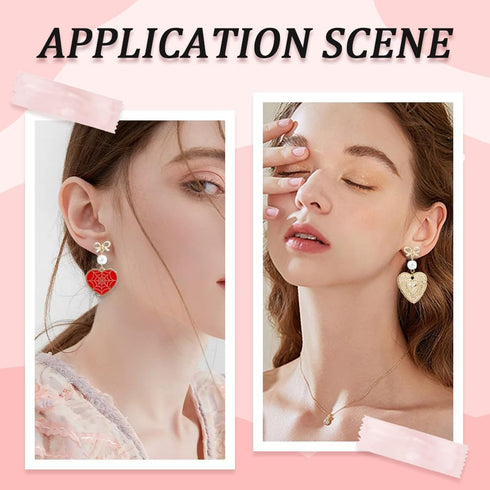 SUNNYCLUE 1 Box 70Pcs Bowknot Post Earring Findings Earring Stud with Hole Earring Posts Gold Earring Stud with Hole Stud Earrings for Jewelry Mak...