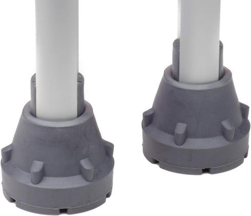 GRAY Crutch Tips & Cane Tip (Pair of 2) – 1 Size Fits All 3/4" 7/8” Inch - Extreme Grip Heavy Duty Crutches Shafts Longest Lasting High Performanc...