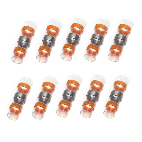 60Pcs AWG 8 Orange Solder Butt Connectors Heat Shrink,Solder Seal Wire Connectors for Automotive Marine Boat Trailer...