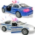 2 Pack Metal Diecast NY Police Cars Pull Back Battery Powered with LED Headlights and Siren Sounds 1:32 Scale...