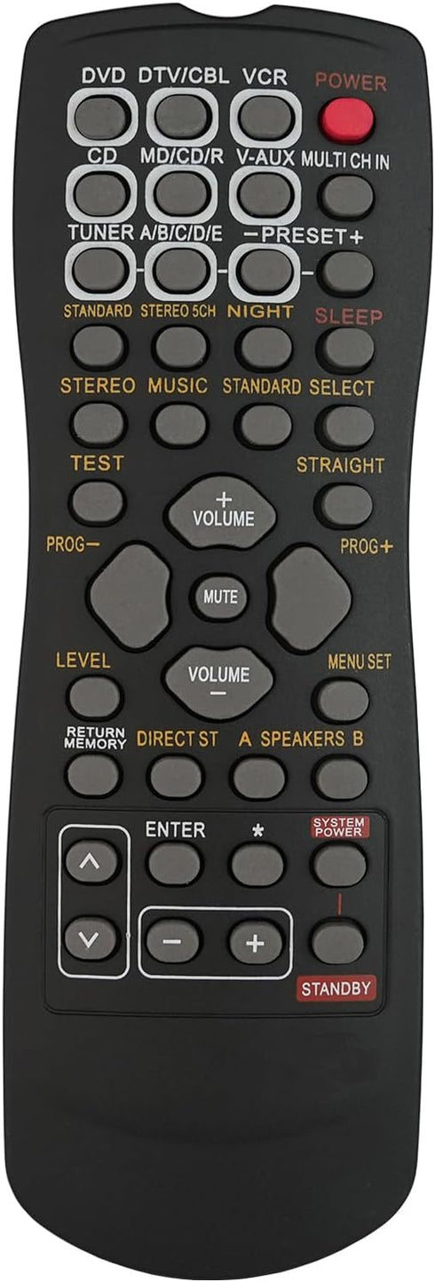 Replacement Remote Control for Yamaha RAV300 YHT-100 RAV120 RX-V2095 RX-V995 RX-V992 RAV150 RV1103 RX-V793 RAV110 AV A/V Receiver...