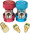 Adjustable R134a Quick Coupler High Low Conversion Adapter Fittings, Refrigerant Tank Adapter Kit for AC Air conditioning Refrigerant R134a HVAC A...