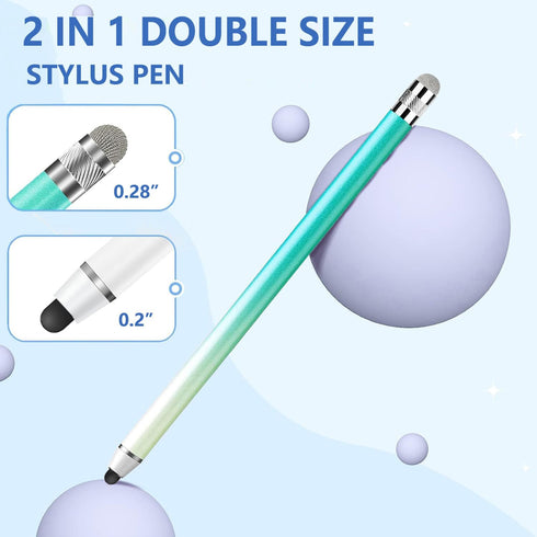 Stylus Pens for Touch Screens (5 Pcs), CPKEON Capacitive Stylus Pencil 2 in 1 Precision Stylus Pen with Replaceable Tips for iPad iPhone Tablets S...