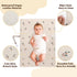 Vegan Leather Portable Changing Pad - Waterproof Compact Baby Changing Mat - Foldable Travel Diaper Changing Pad, Newborns (Olive Branch with Stra...