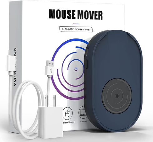 Mouse Jiggler, Undetectable Mouse Mover Device Wiggler Shaker with Drive Free USB Cable and 5V1A Adapter, Moves Mouse Automatically, Keep PC Scree...