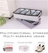 AARAINBOW 2 Packs Foldable Under Bed Shoes Organizer with Lids, Underbed Clothes Storage Container with Divider, UnderBed Storage Bins Box with Cl...