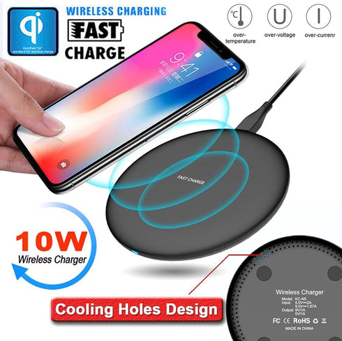 UrbanX OptiPad Fast Wireless Charger Pad for Your Devices - 10W Fast-Charging Soft Touch Top......