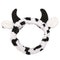 Face Wash Headband, Cute Cow Horns Makeup Spa Face Washing Headbands Animals Ears Skincare Hair Bands Elastic Turban Creative Hair Accessories for...