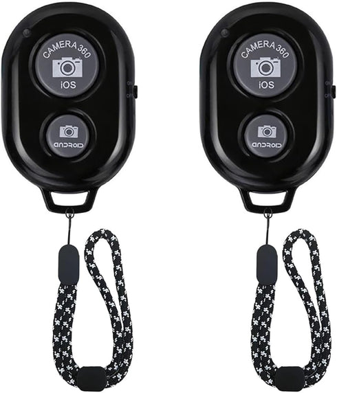 Wireless Camera Shutter Remote Control for Smart Phones- Compatible with iOS/Android (2 Black)...