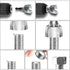 Deburring External Chamfer Tool, HSS Hex Shank Remove Burr Tools with Carbide Blades, Deburring Tool for Metal Bolt in 1/8" to 3/4" (3~19mm) Diame...
