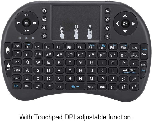 USB Mini Wireless Touch Keyboard, Portable Multifunction Wireless Keyboard with Touchpad Fit for Home Multimedia Compatible with Smart TV/TV Box/W...